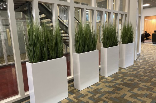 Plantenbakken geleverd met kunstplanten bij ROC ter Aa. Plantenbakken geleverd met kunstplanten bij ROC ter Aa.